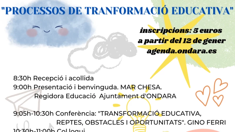 V TROBADA D'EDUCACIÓ INFANTIL A LA MARINA ALTA: PROCESSOS DE TRANSFORMACIÓ EDUCATIVA